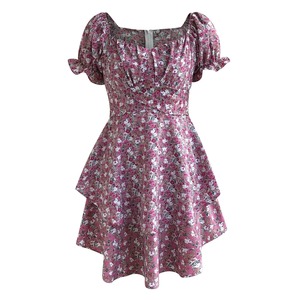 Vestido corto de algodón con bloque de mano indio, vestido personalizado para novia, boda, luna de miel, regalo, ropa de verano, vestido con estampado floral, regalo para ella - Product Image 3