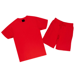 Custom Logo Printed <b>Summer</b> Sportswear <b>Shirt</b> And Shorts Set <b>For</b> <b>Men</b> Cotton Running Custom <b>Men</b> Short Set - Product Image 1