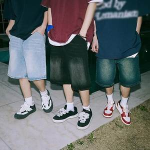 Pantalones Cortos de Mezclilla para Hombre, Verano, Elásticos, Rotos, Ajustados, Rectos, Bordados, Transpirables, de Secado Rápido, Estilo Vintage, Deportivo, 100% Algodón, Negro - Product Image 3