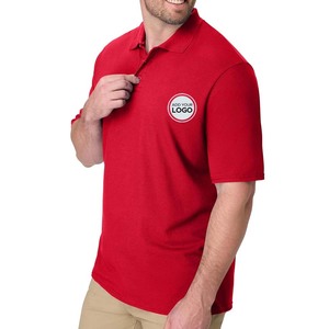 Chemises pour hommes à manches courtes avec imprimé sur la poitrine, rayures, évacuation de l'humidité, coupe décontractée, chemises polo pour hommes à col - Product Image 6