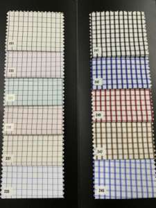 58 pouces Poly Cotton Shirting Fabric Corporate Check Design | Fournisseur de tissu de chemise de vêtement d'Inde - Product Image 4