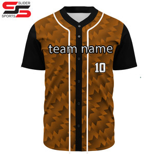 Camisetas de Béisbol Sublimadas Personalizadas OEM, Uniforme de Equipo con Botones, Ropa Deportiva Transpirable de Secado Rápido para Hombres, Mujeres y Jóvenes Jugadores con Nombres - Product Image 5