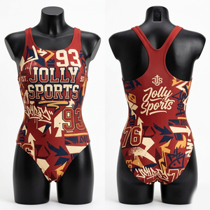 Traje de baño de mujer de 280 GSM, de nailon y spandex acanalado, morado, con espalda descubierta, parche de chenilla con logo y bordado personalizado. - Product Image 6