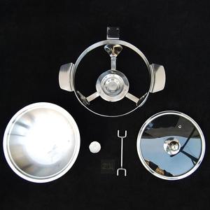 Casserole classique en acier avec support pour buffet de restaurant, service de traiteur professionnel et présentation élégante de la restauration fine - Product Image 2