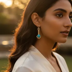 Pendientes de Plata de Ley 925 con Turquesa para Mujer, con Forma de Mariposa y Flor, con Perlas y Diamantes, para Bodas, Estilo Cristiano - Product Image 2