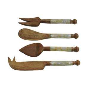 Haute tendance acrylique poignée 304 vente chaude couverts ensemble de fromage pour mariage maison servant fromage beurre épandeur ensembles couverts - Product Image 5