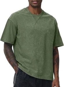 Camiseta de Estilo Vintage con Lavado Ácido para Hombre y Mujer, Ropa Casual Urbana, 100% Algodón, Corte Regular, Anti-Pilling, 220g - Product Image 5