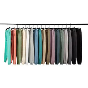 กางเกงวอร์มขายาวผ้าคอตตอนผ้าฟลีซสำหรับผู้ชายกางเกงวอร์มขายาว2026โลโก้ออกแบบได้ตามต้องการแบบ330gsm - Product Image 3