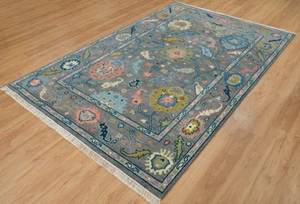 2025 Super Sell Modern Hand Knotted Cotton Rugs Customizable 8x14 9x12 Floral Multi-Color Woven Area Rug Non-Slip <b>Foam</b> Backing - Product Image 3
