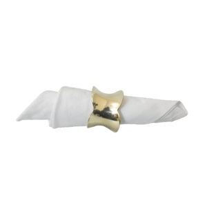 Accesorios de vajilla de boda servilletero de centro de mesa hecho a mano elegante servilletero chapado en oro anillo vajilla accesorios estante - Product Image 5