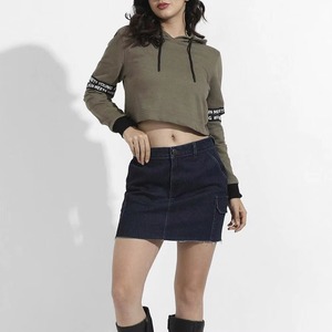 เสื้อฮู้ดครอปผู้หญิงคุณภาพสูง เสื้อผ้ากีฬา เสื้อฮู้ดครอป เสื้อผ้าผู้หญิง ไซส์พลัส ระบายอากาศได้ดี สไตล์ลำลอง - Product Image 2