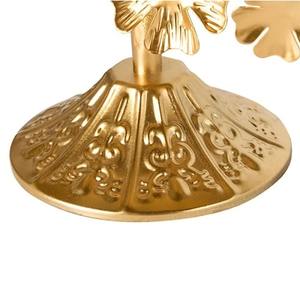 Bougeoir en métal 25 cm doré - Product Image 4