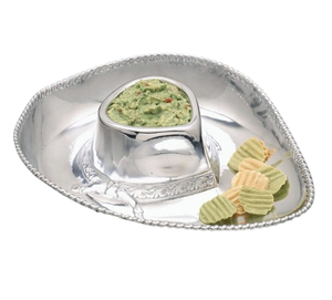 Luxury Metal Chip and Dip Tray Vintage Kitchen Serving Dish <b>Mid</b> <b>Century</b> Modern Party Platter Beach House Decor - Product Image 3