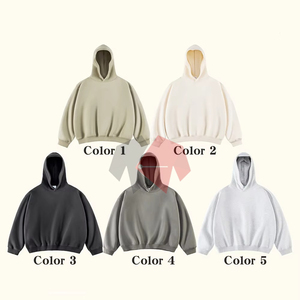 Sweat à capuche d'hiver personnalisé pour homme, respirant, en polaire polyester/coton, coupe classique, logo sur le devant - Product Image 6