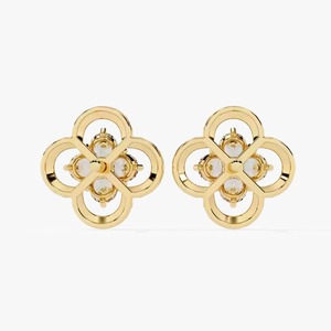 Boucles d'oreilles en or blanc 18 carats avec diamants de laboratoire Boucles d'oreilles pour femmes - Product Image 6