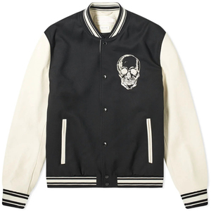 High Quality Custom <b>Men's</b> Chenille Embroidery Leather Sleeves Windproof Breathable Fleece Filled Winter <b>Baseball</b> <b>Jacket</b> - Product Image 6