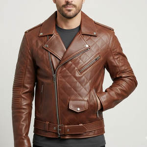 Chaqueta de Motociclista para Hombre, Chaqueta de Cuero Estilosa para Motocicleta, para Uso Diario y Estilo Urbano - Product Image 4