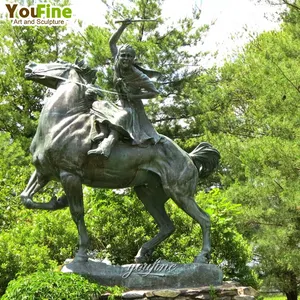 Statue de Valkyrie en Bronze, Sculpture de femme en métal décoratif de parc ou de jardin extérieur