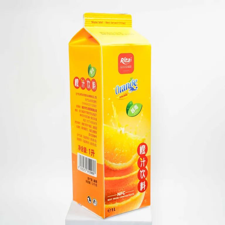 Bebida deliciosa e fresca Suco NFC 1L caixa de papel Suco de Laranja fresco puro natural 100% Pureza Bebidas NFC preço de fábrica Vietname