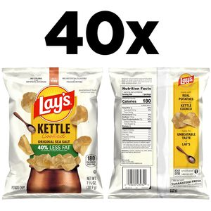 Papas Fritas Lay's Cocción al Vapor, 40% Menos Grasa, Sabor Original, 1.375 Onzas (Paquete de 64) - Product Image 2