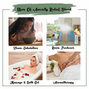 Mélange d'huiles essentielles de qualité thérapeutique pour soulager l'anxiété avec de la lavande, de la rose musquée et du bois de santal pour hydrater - Product Image 5