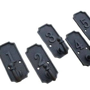 ตะขอแขวนเสื้อโค้ทวินเทจแบบขายส่ง ฮาร์ดแวร์เหล็กโบราณ ตะขออุตสาหกรรม - Product Image 1