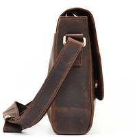 Sac à bandoulière en cuir véritable fait à la main pour ordinateur portable pour hommes et femmes pour le bureau ou le transport de livres Mac