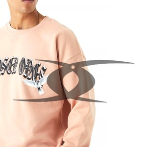 Sweat-shirt à col rond en coton personnalisable pour homme Pull-over d'hiver chaud avec sweat-shirt thermique en crochet en éponge française - Product Image 5
