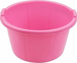 Bac à eau en polypropylène bleu uni 15L, seau de rangement domestique en plastique, bac en PP fabriqué en Inde, vente en gros en vrac - Product Image 5