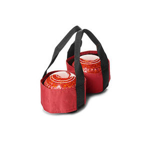 Premium Quality Handmade 2 Bowls Sling Bag Lightweight Lawn Bowls <b>Carry</b> Case Compact Durable Shoulder <b>Strap</b> Organizer - Product Image 1