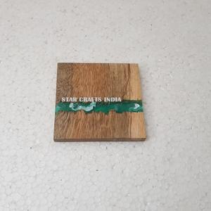 Noël naturel véritable faveur de mariage Acacia rond forme personnalisée tasse bière sous-verres maison et cuisine tapis fournitures de cuisine napperons - Product Image 2