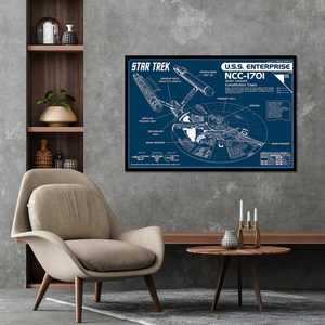 Póster de Estilo Moderno con el Plano del NCC-1701 de Star Trek para Decoración de Pared - Product Image 3