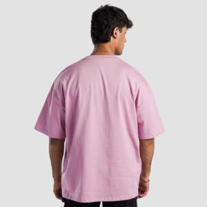 เสื้อยืด Shift (สีชมพู) ลำลอง ผ้าคอตตอนผสมสแปนเด็กซ์ 100% ระบายอากาศได้ดี ลายพิมพ์สัตว์เคลื่อนไหว ทรงสั้น กระชับรูป ปักโลโก้ - Product Image 4