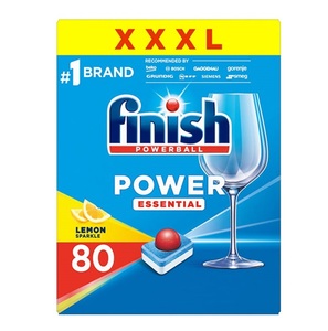 Tablettes Finish Powerball Power Essential Lemon Sparkle, 80 unités - Product Image 1