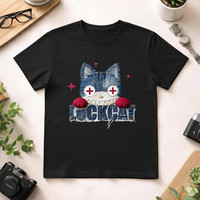 Camiseta Unisex de Jersey 100% Algodón, 210 g/m², Estilo Casual, Manga Corta, Corte Regular, Logotipo de Rosas con Impresión Personalizada en la Parte Delantera