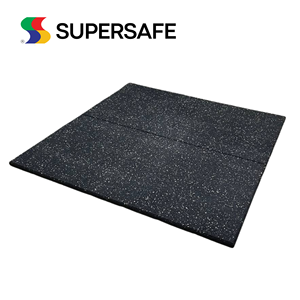 Supersafe Environmentally Friendly Non-Toxic <b>Rubber</b> <b>Flooring</b> <b>Tiles</b> 500x500mm for Recreational Parks Shock Absorption Anti-Slip - Product Image 3