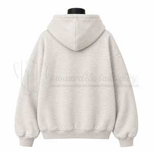 Sweat-shirt à capuche en molleton 100% coton pour femmes, brodé, surdimensionné, décontracté, streetwear, écologique - Product Image 2