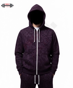 ชุดเสื้อมีฮู้ดแบบสวมหัวพิมพ์ลายแบบกำหนดเองชุดเสื้อสวมหัวแขนยาวปักลายแบบปะติดและกางเกงชุดวอร์ม - Product Image 6