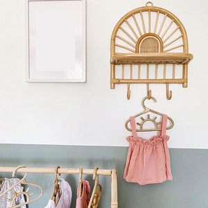 Promotions! TienPhong 2024 rotin tissage bébé cintre taille bébé manteaux cintres gain de place placard cintre - Product Image 3