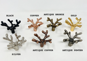 Crochet mural moderne en métal corail en or antique étain cuivre laiton couleurs-motif vertical pour anniversaire - Product Image 2