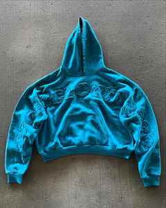 Fabricant OEM Nouveauté Sweat-shirts en coton français de qualité supérieure avec broderie et strass effet vieilli 500 GSM pour hommes - Product Image 4