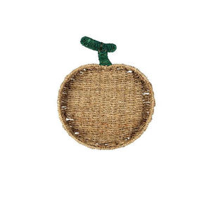 Panier en forme de carotte en jonc de mer fait à la main pour fruits légumes collations décor de cuisine assiette de service de table - Product Image 2