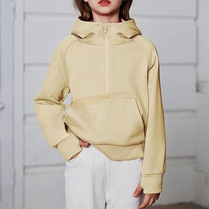 Ensemble de survêtement pour enfants Sweat à capuche zippé pour filles Jogger Ensemble de pantalons de survêtement Vêtements de sport deux pièces survêtements au design moderne avec poches pour enfants - Product Image 5