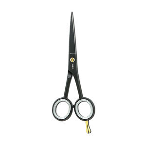 Ciseaux de barbier professionnels pour hommes et femmes, en acier à haute teneur en carbone, bord tranchant comme un rasoir, avec anneaux pour les doigts, pour salon et usage domestique, couleur noire - Product Image 2