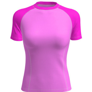Logotipo personalizado Rash Guard Surf Deportes acuáticos Natación Compresión Top Shirt Mujeres Entrenamiento Running Tops Rash Guard Gym T-Shirt - Product Image 3