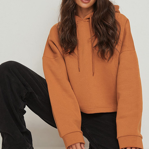 Sudadera con capucha de gran tamaño de color sólido de algodón 100% para mujer de calidad superior fabricante al por mayor de Sudadera con capucha para mujer - Product Image 1