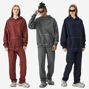 Sweats à capuche décontractés rétro personnalisés 420G pour hommes 100% coton vieilli pull surdimensionné en éponge française avec motif imprimé pour sauté - Product Image 1