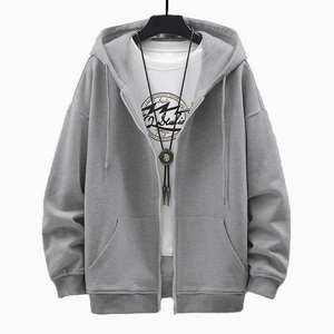 Sudadera con capucha y pantalones cortos Conjunto Hombres Alta calidad Cremallera completa Sudadera con capucha gráfica Hombres Streetwear Logo Alta calidad - Product Image 2