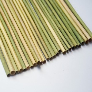Pailles en bambou faites à la main, écologiques, bâtonnets naturels verts pour boire - Product Image 3
