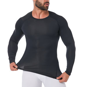Camiseta Interior Negra de manga larga para hombre, camisas de poliéster de algodón de compresión térmica para hombre, camisetas para correr de capa Base para invierno - Product Image 2